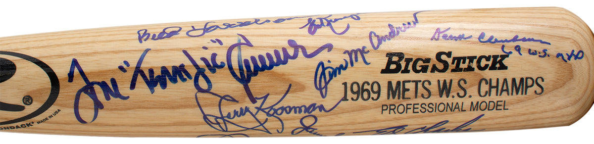 1969 New York Mets team autographed baseball bat