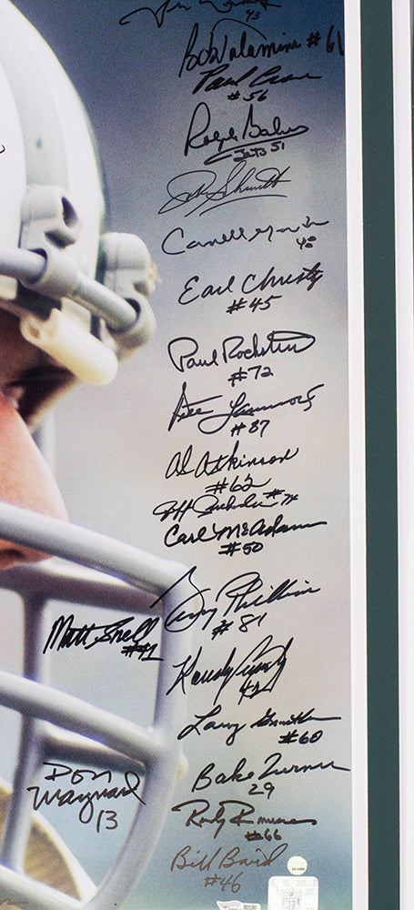 1969 New York Jets Signed Super Bowl III 16×20 Photo 24 Sigs Namath FAN –  Denver Autographs