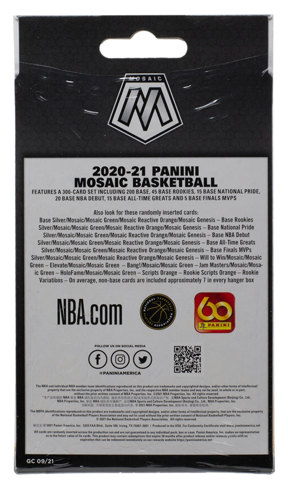 2020-21 Panini Mosaic NBA Basketball Hanger Box