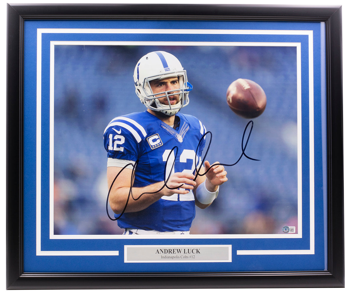 ANDREW LUCK AUTHENTIC AUTOGRAPHED NFL JERSEY FRAMED PIECE