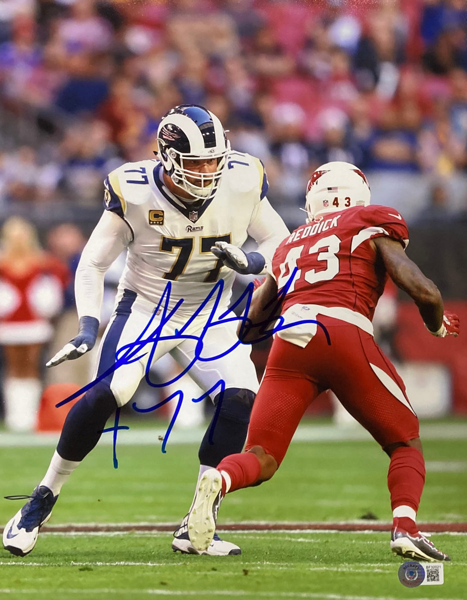 Andrew Whitworth Super Bowl Trophy Los Angeles Rams Champions 8X10 Photo