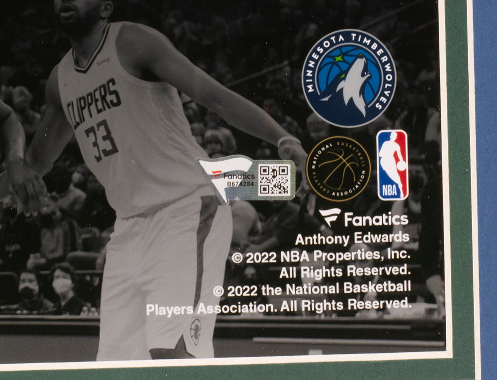 Anthony Edwards Autographed Minnesota Custom Black Basketball Jersey - BAS