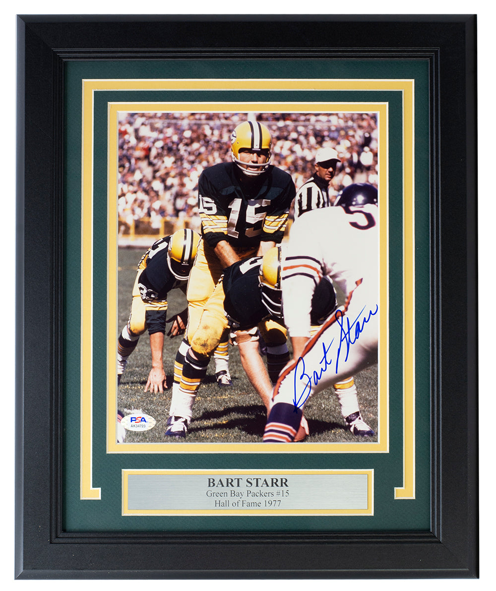 Bart Starr Green Bay Signed Framed 8x10 Photo