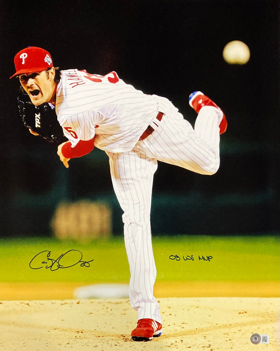 AUTOGRAPHED COLE HAMELS 8X10 Philadelphia Phillies Photo - Main