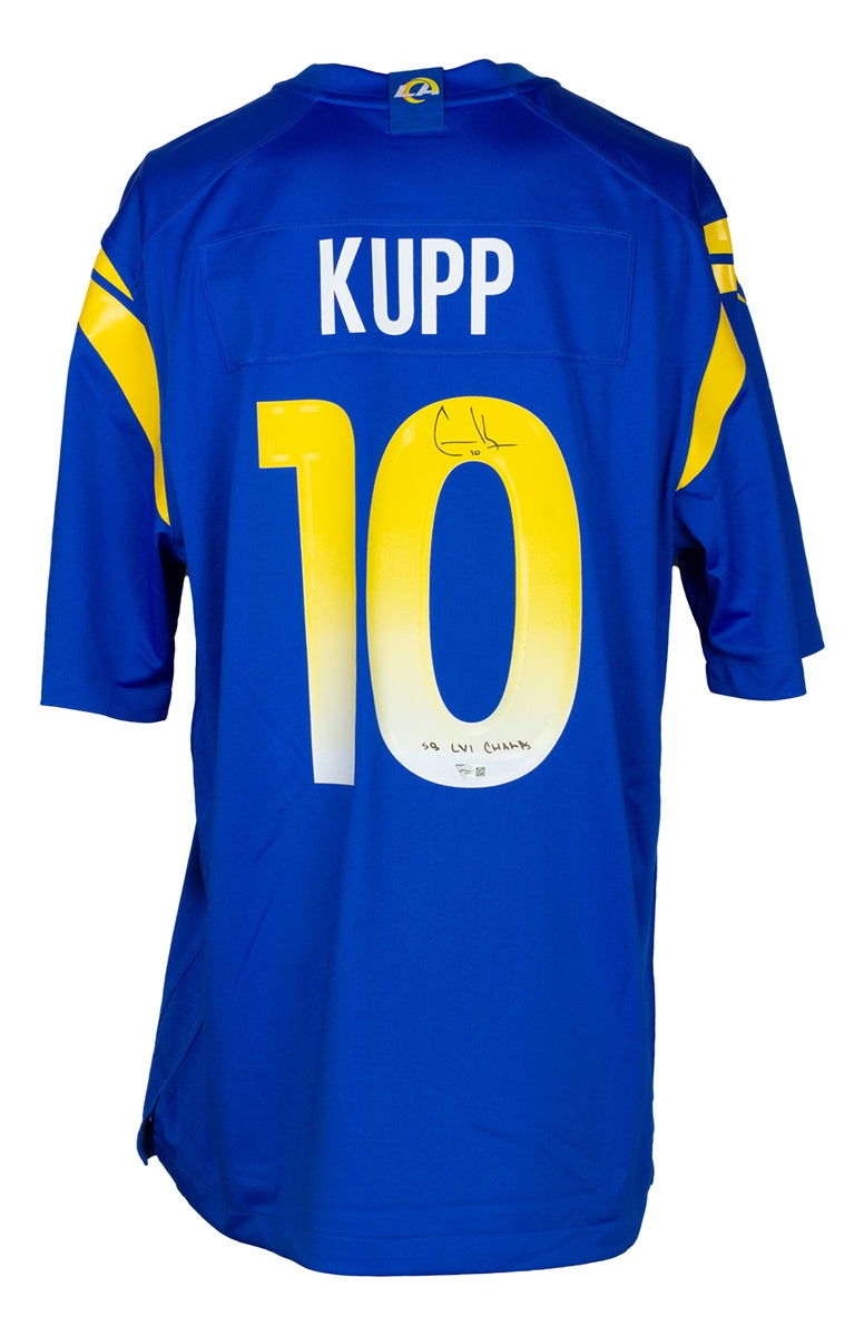 Cooper Kupp Signed Blue Rams Nike Jersey SB LVI Champs Insc Fanatics –  Sports Integrity