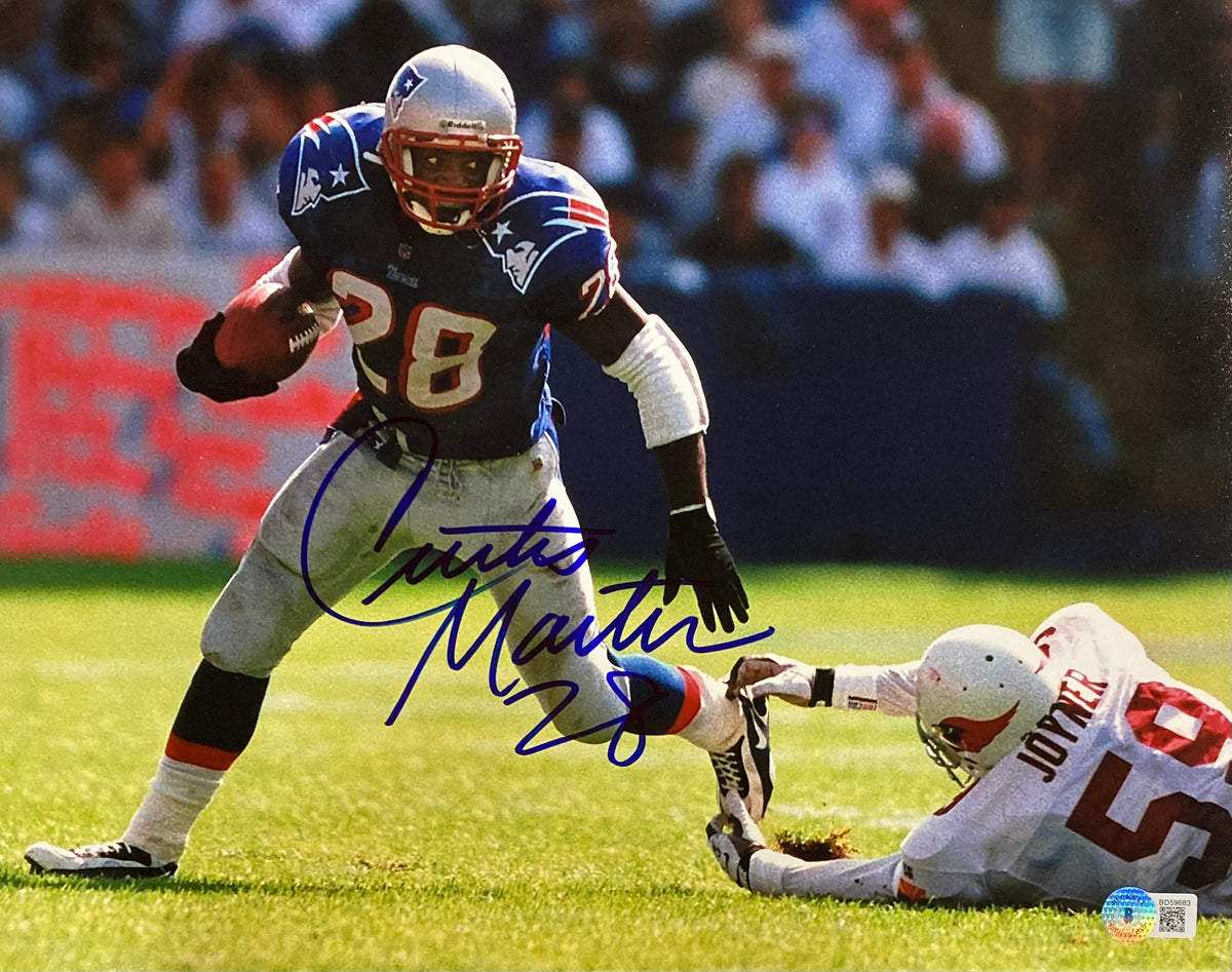 Curtis Martin Signed Custom Jersey - New England Patriots Hall of Famer