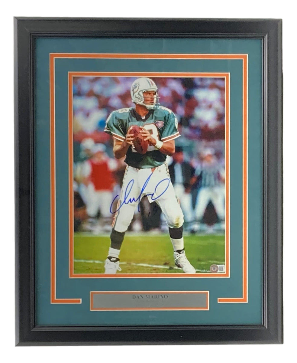 Dan Marino Miami Dolphins Autographed 11 x 14 At Orange Bowl Photograph