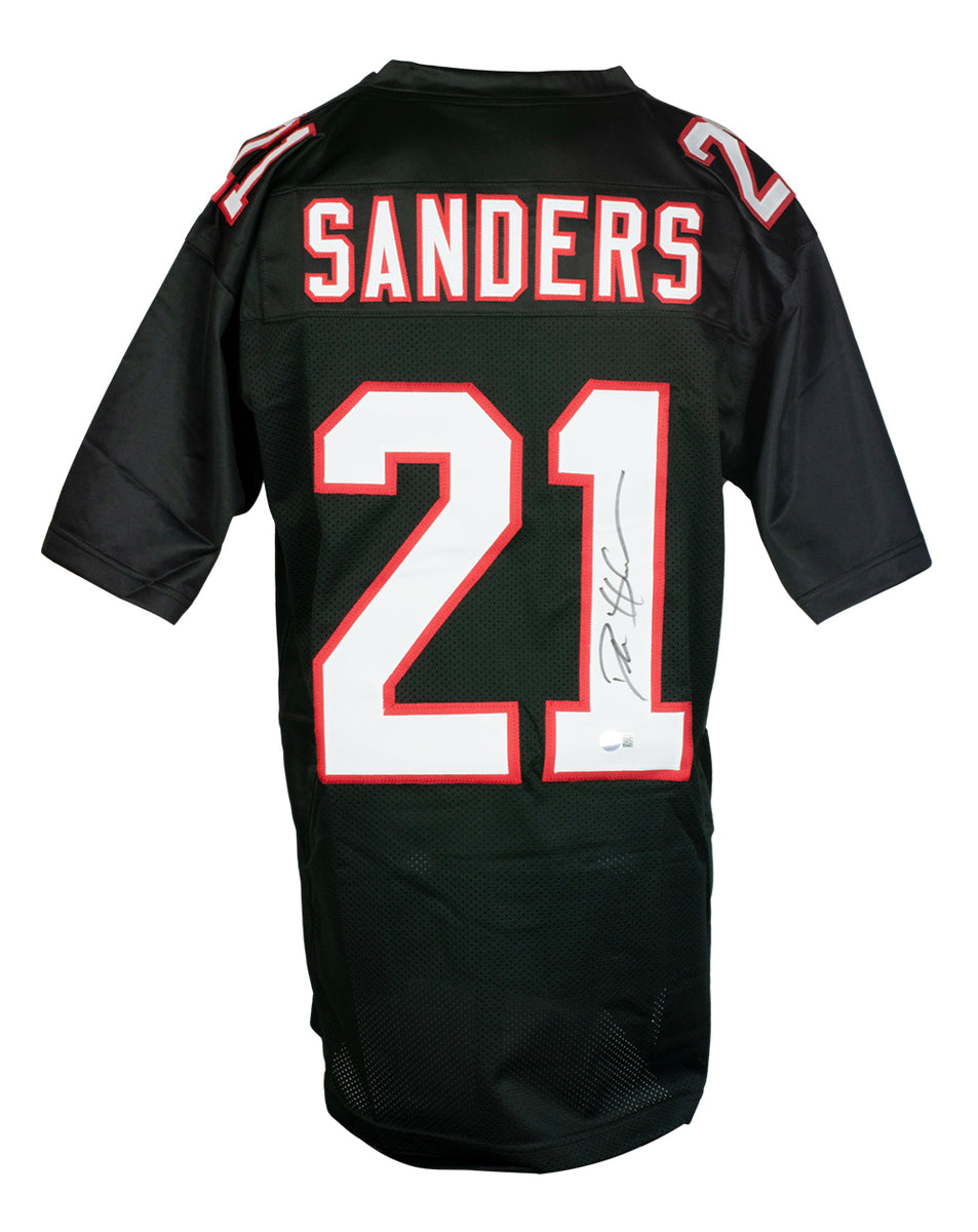 Deion Sanders Autographed Pro Style Baseball Jersey- Beckett W Black at  's Sports Collectibles Store