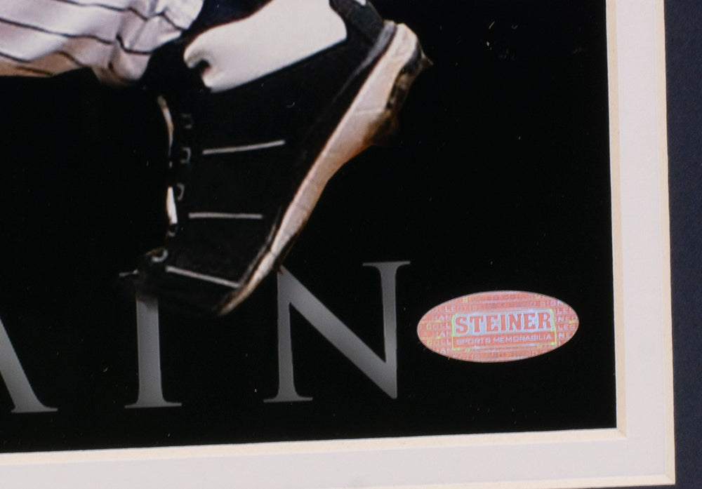 Derek Jeter Signed Yankees 32x40 Custom Framed Jersey Display with Career  Tribute Canvas Background (Steiner COA & MLB Hologram)