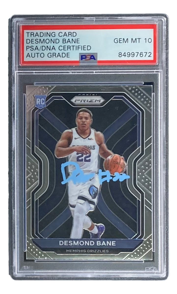 Desmond Bane Signed 2020 Panini Prizm #297 Rookie Card PSA Gem MT