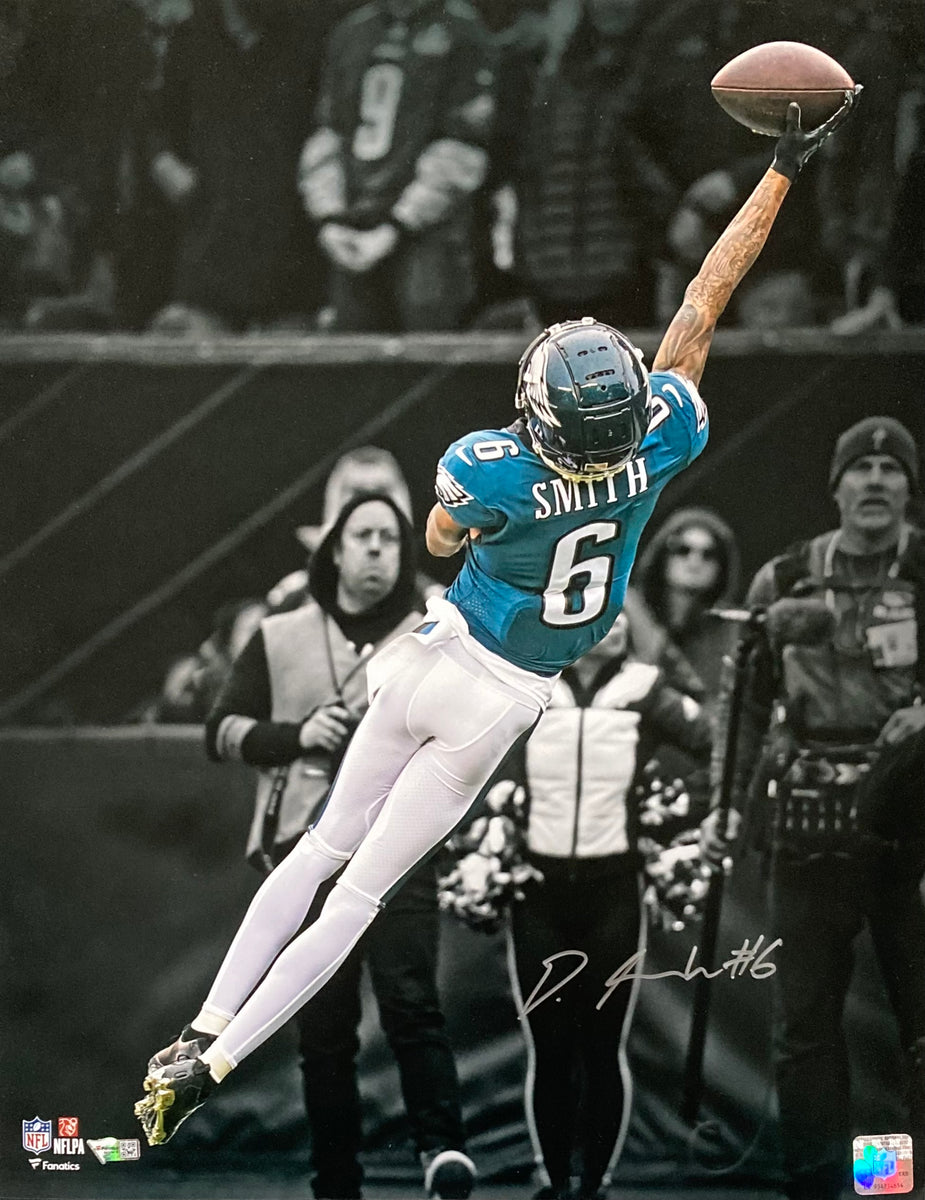 Devonta Smith Signed Philadelphia Eagles 16x20 One Handed Catch Fanati