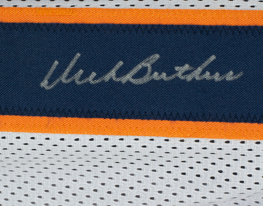 Dick Butkus Signed Chicago Bears White Jersey (JSA) 8×Pro Bowl & Hall –