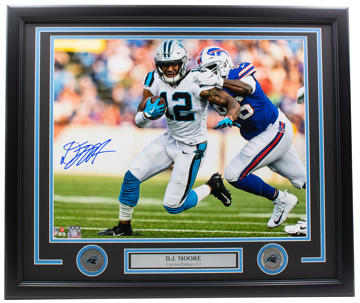 DJ Moore Signed Framed 16x20 Carolina Panthers Photo JSA