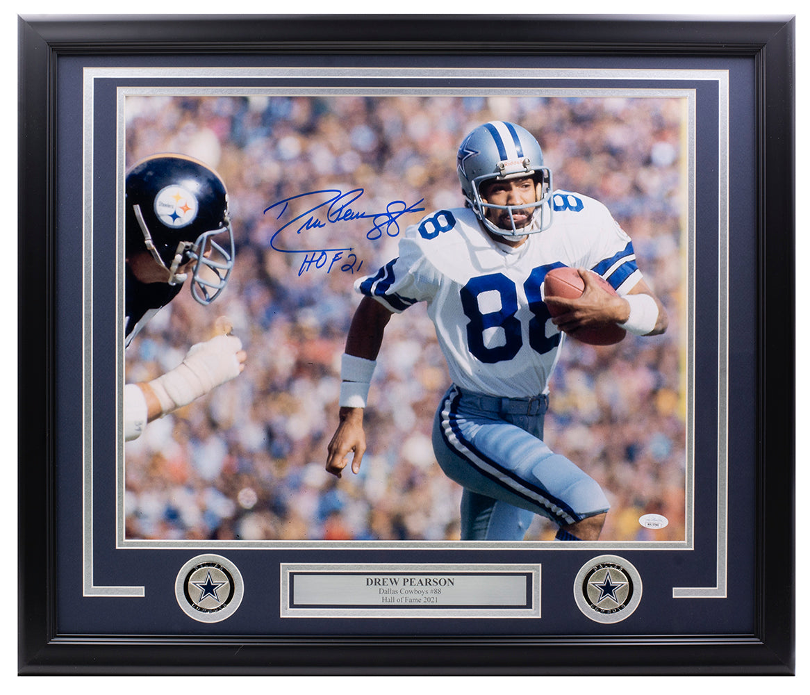 Drew Pearson Signed Dallas Cowboys 16x20 Photo HOF 21 Inscribed