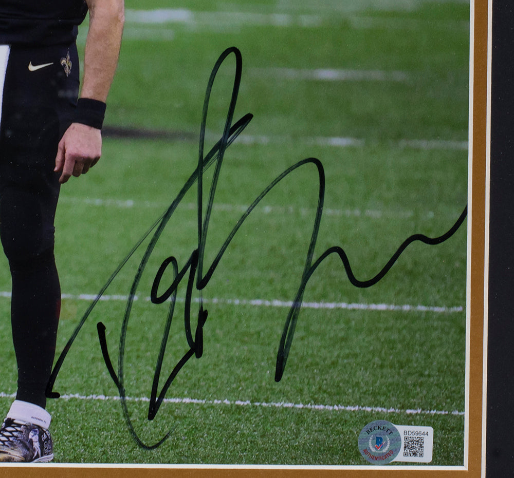 Drew Brees Framed Saints Autographed Photo