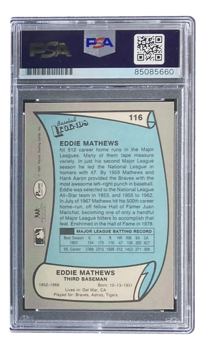 Eddie Mathews - Trading/Sports Card Signed