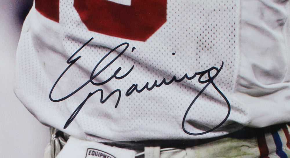 Eli Manning Autographed and Framed White Giants Jersey