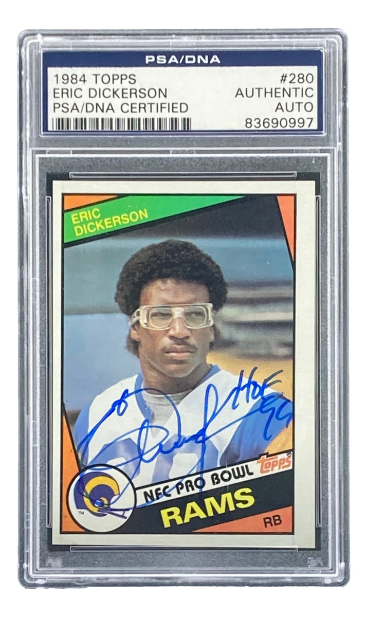 Eric Dickerson Signed Autographed 1984 Topps Rookie #284 Card RC Beckett  BAS B