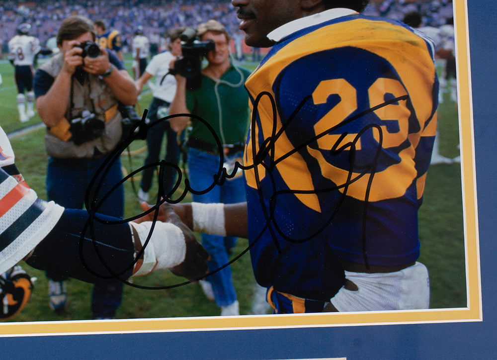 Eric Dickerson Autographed and Framed Los Angeles Rams Jersey