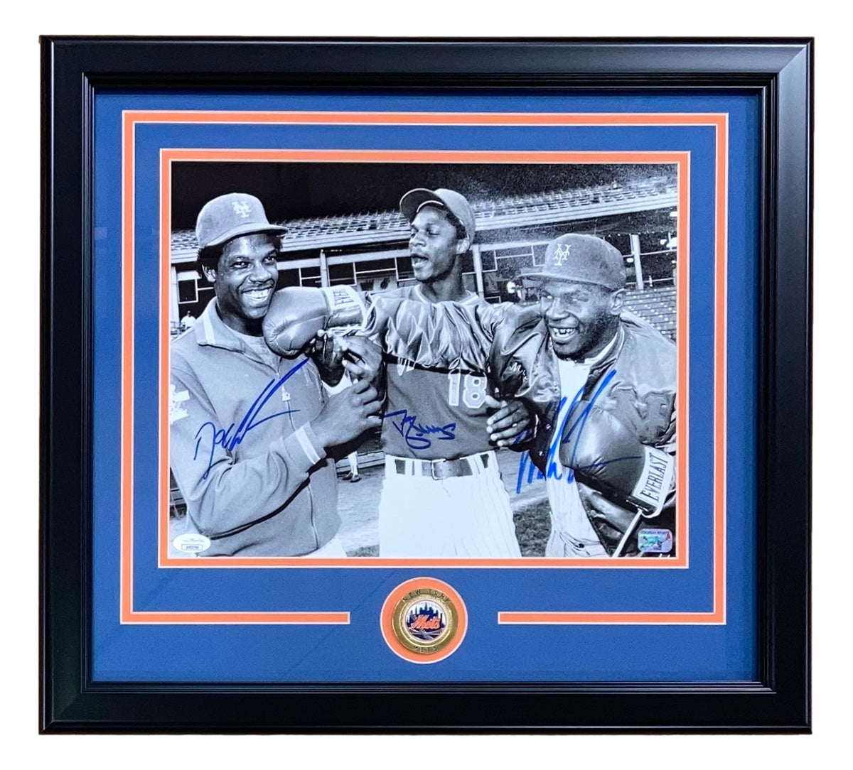 Darryl Strawberry & Doc Gooden Dual Autographed 11x14 Photo with Multi  Inscripti