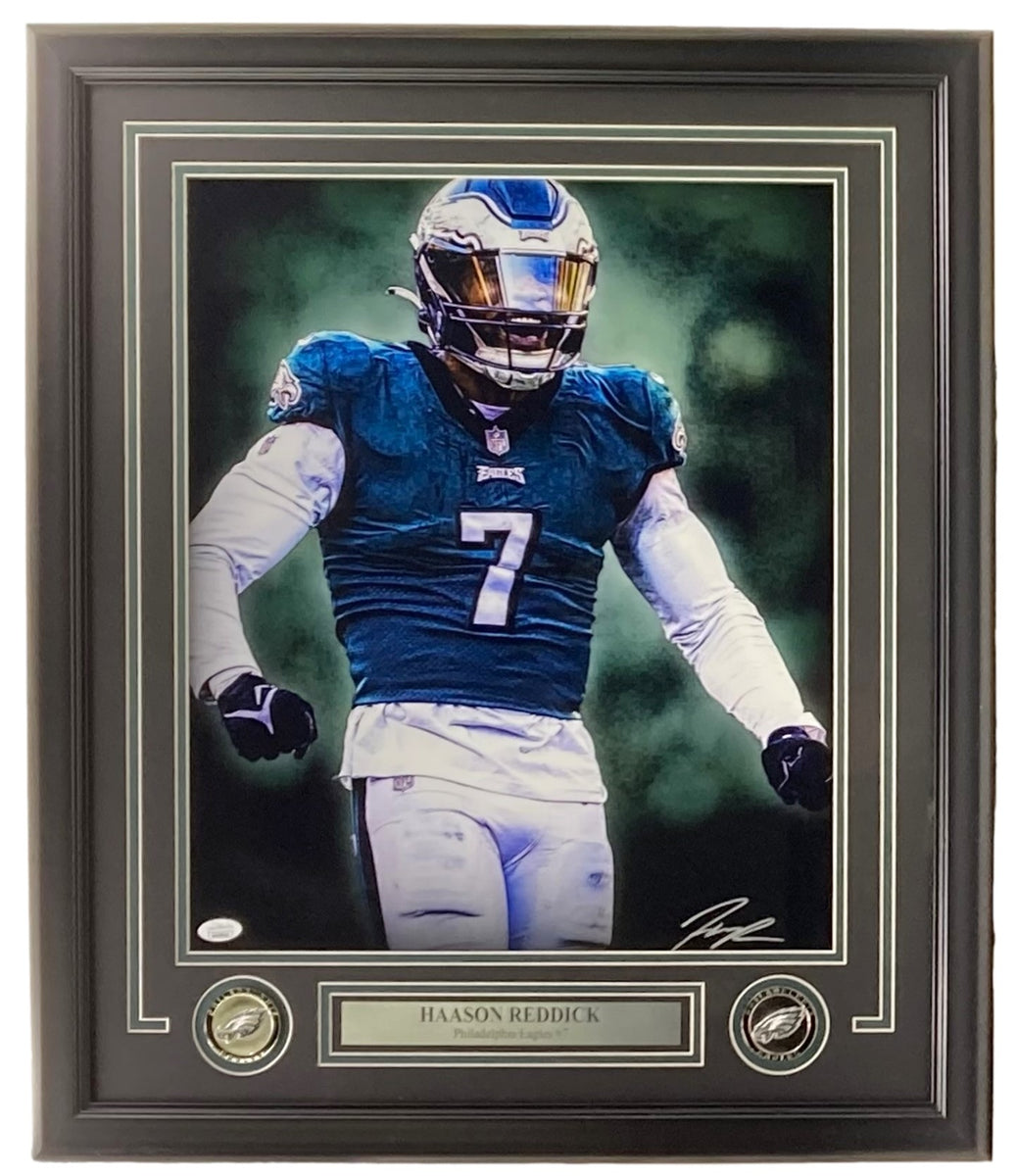 Haason Reddick Signed Philadelphia Eagles 35x43 Framed Jersey (JSA