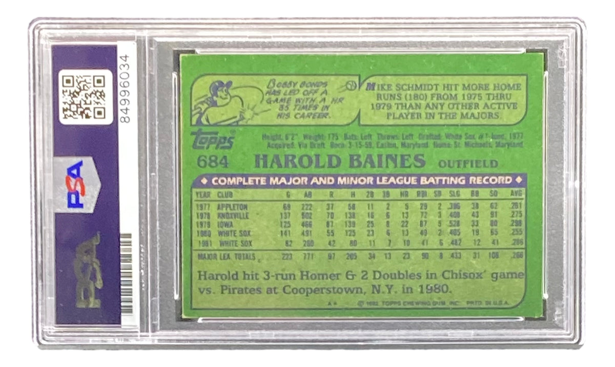 Harold Baines Chicago White Sox SIGNED 1988 Topps BECKETT CERTIFIED —  SidsGraphs