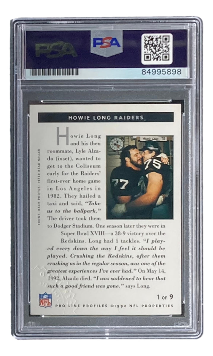 Howie Long Signed Raiders 1992 Pro Line Profiles Trading Card PSA Gem –  Sports Integrity