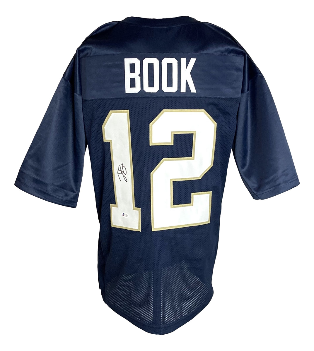 Ian Book Signed Custom Blue College Football Jersey BAS – Sports