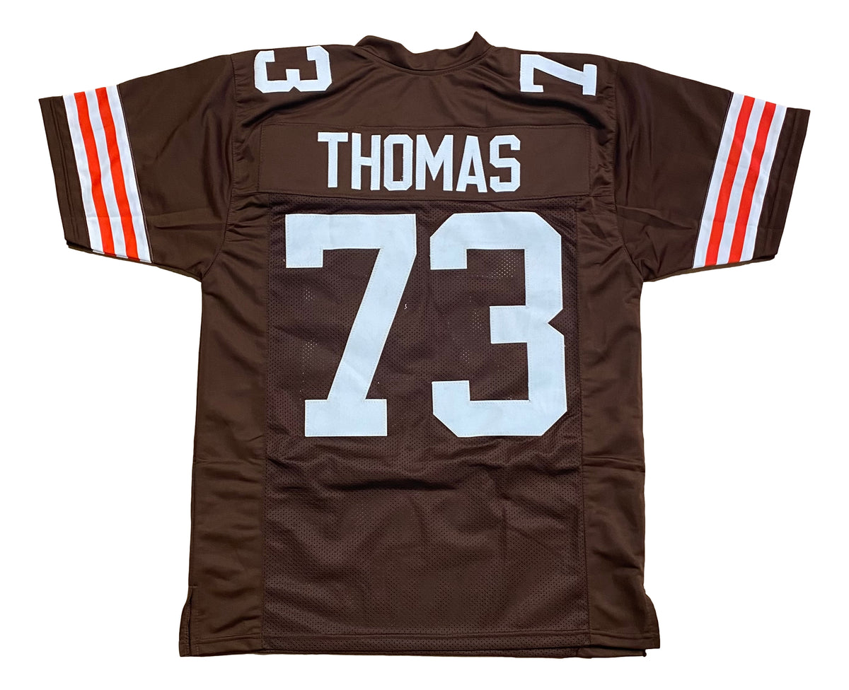 Sports Integrity Joe Thomas Custom Brown Pro-Style Football Jersey