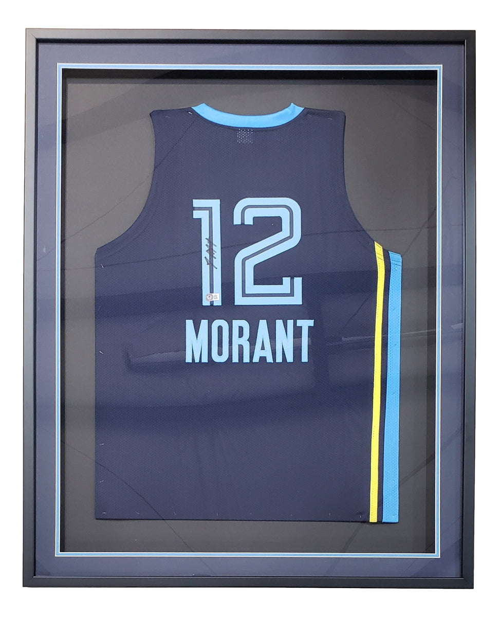 Ja Morant Signed In Black Custom Navy Blue Pro-Style Basketball Jersey –  Sports Integrity