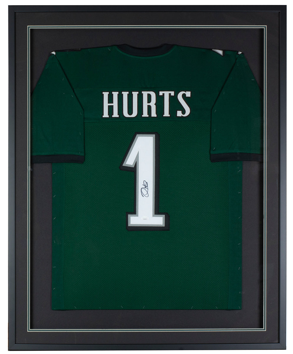 JALEN HURTS AUTOGRAPHED HAND SIGNED CUSTOM FRAMED PHILADELPHIA