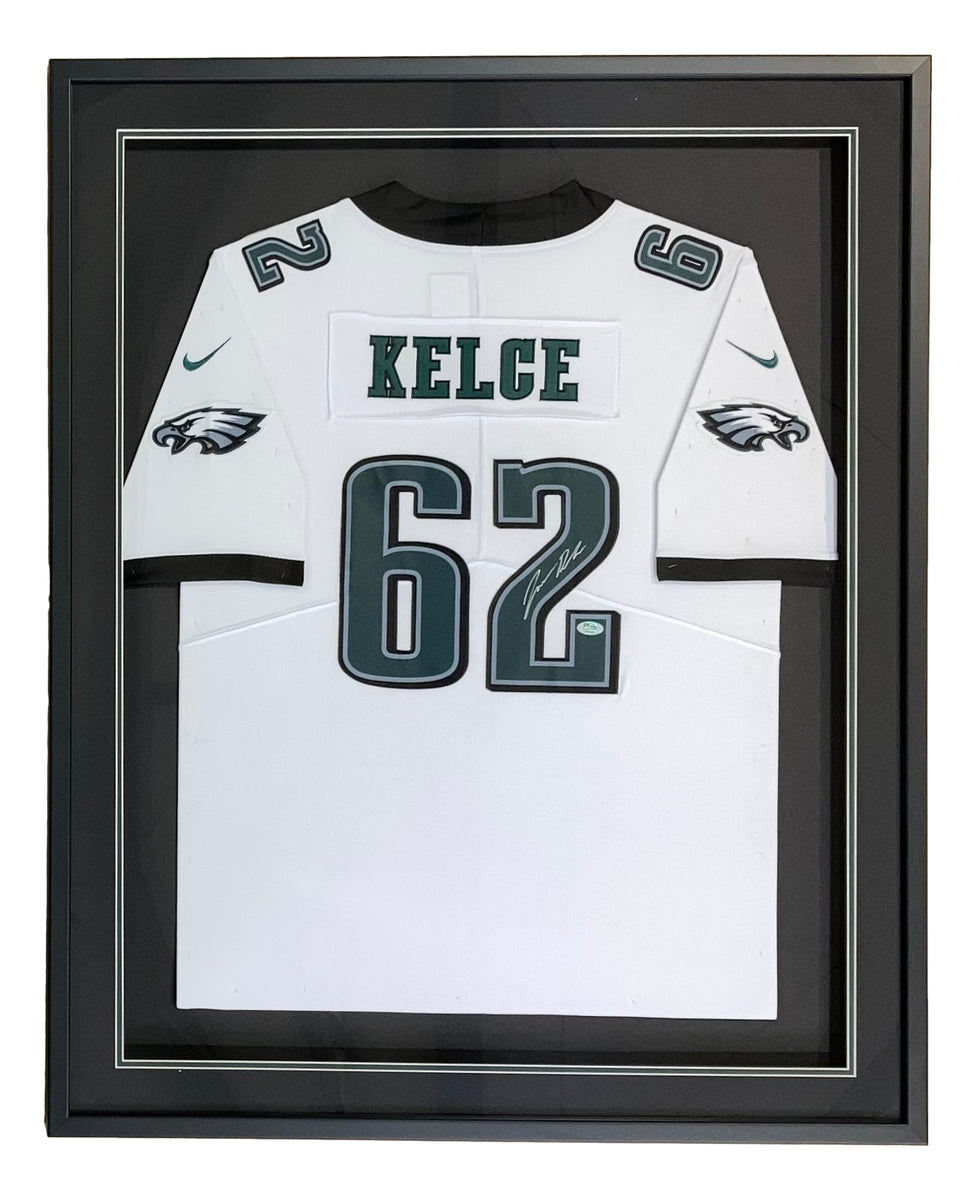 Jason Kelce Signed Framed Philadelphia Eagles Green Nike Football