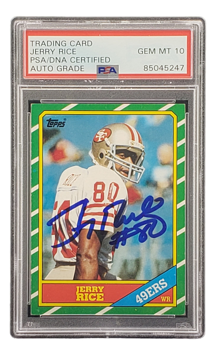 Jerry Rice Signed 1986 Topps #161 San Francisco 49ers Rookie Card