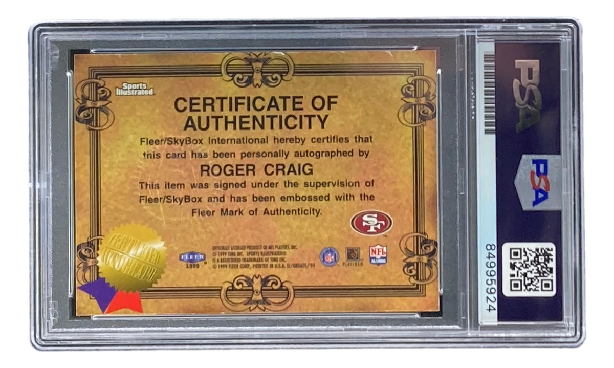 Roger Craig Signed 1999 Fleer Sports Illustrated Trading Card PSA Gem –  Sports Integrity