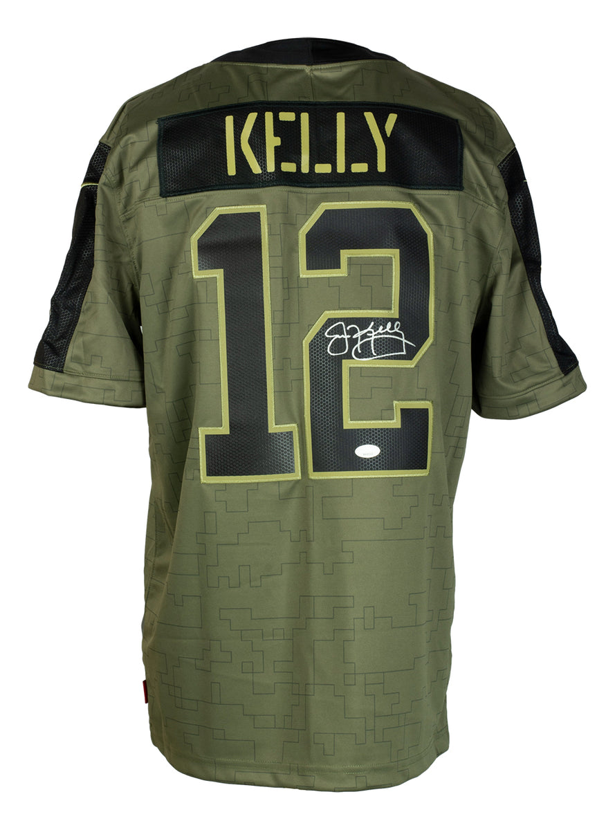 Sports Integrity Jim Kelly Signed Buffalo Bills Nike Salute to Service Football Jersey JSA Itp