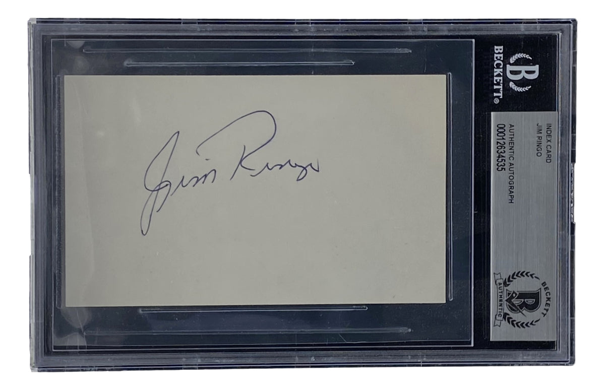 Jim Ringo Green Bay Packers Signed Slabbed Index Card BAS – Sports