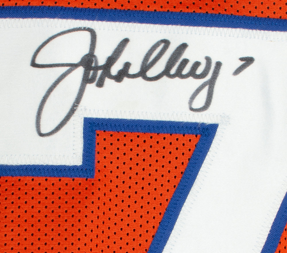 John Elway Signed Custom Orange Pro Style Football Jersey PSA/DNA