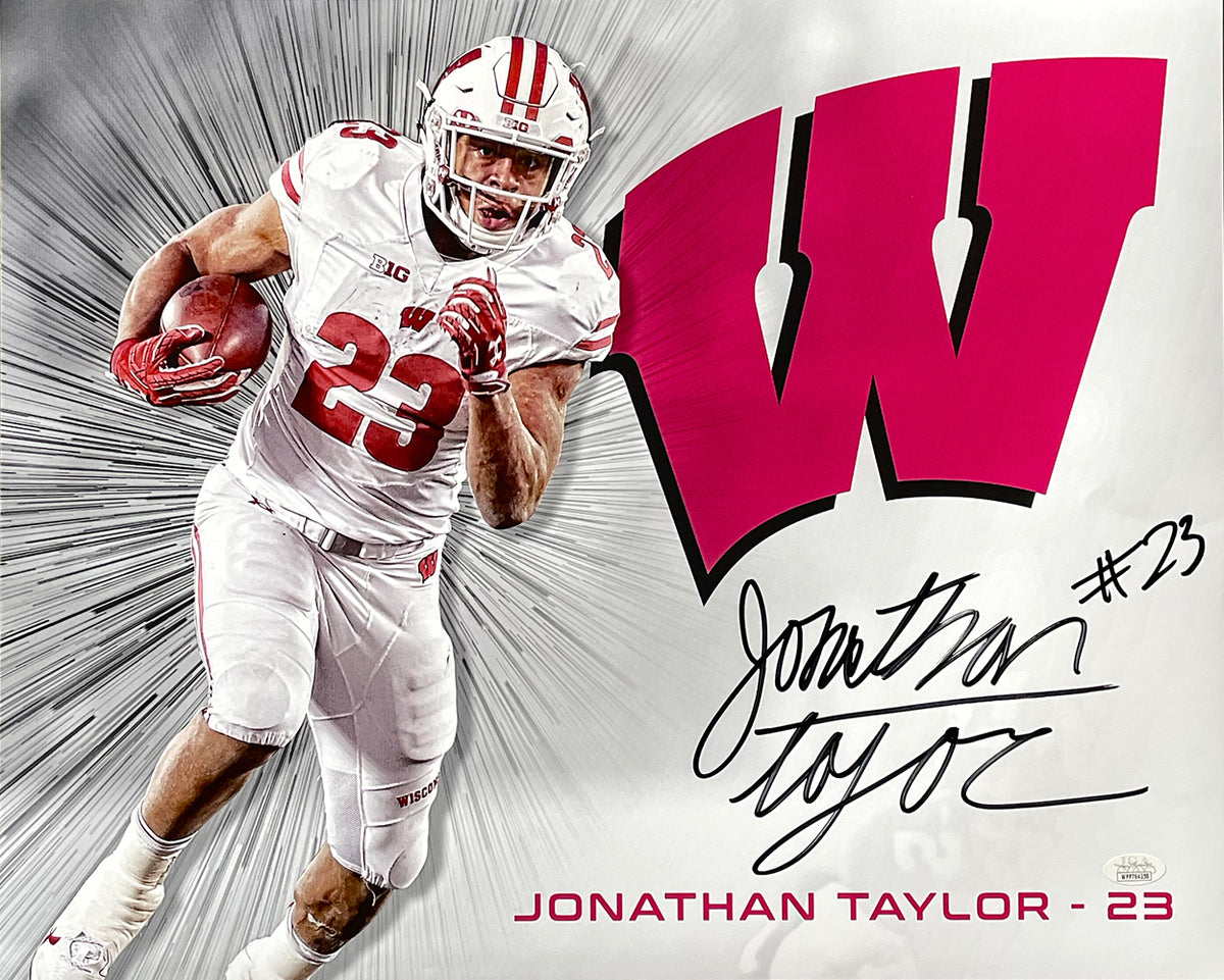 Jonathan Taylor Wisconsin Badgers Unsigned Red Jersey