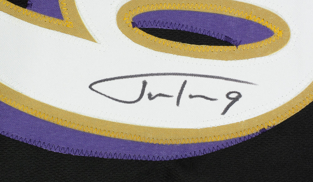 JUSTIN TUCKER SIGNED Autographed Custom Purple Jersey Jsa Coa