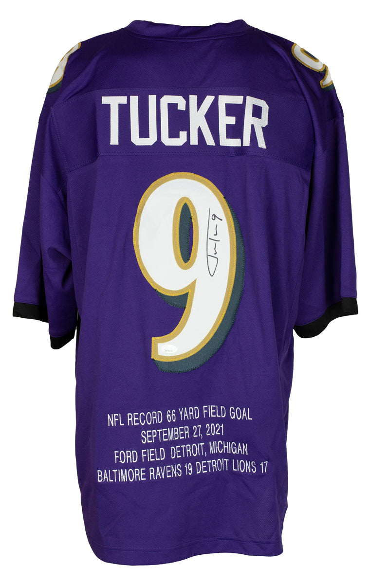 Framed Baltimore Ravens Justin Tucker Autographed Signed Jersey