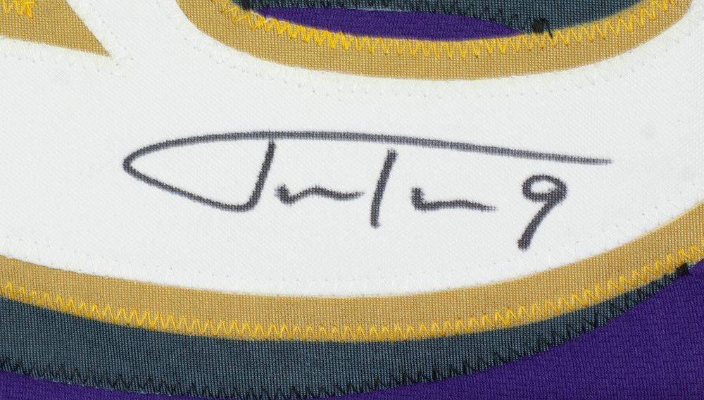 Justin Tucker Signed Purple Custom Field Goal Record Football