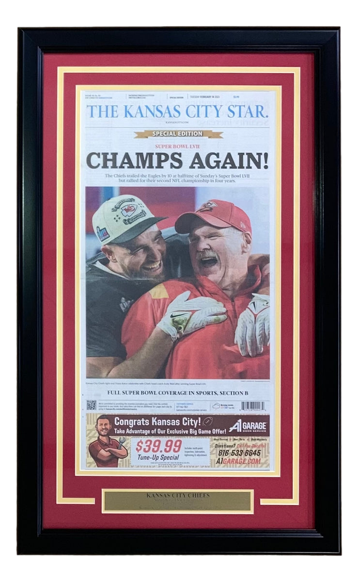 Kanas City Chiefs Framed Super Bowl LVII Kansas City Star Newspaper Co –  Sports Integrity