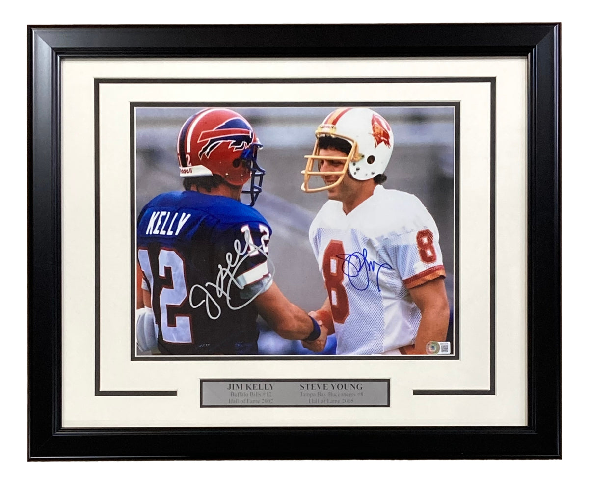 Jim Kelly - Buffalo Bills - Autographed Framed Jersey - COA Beckett – All  In Autographs