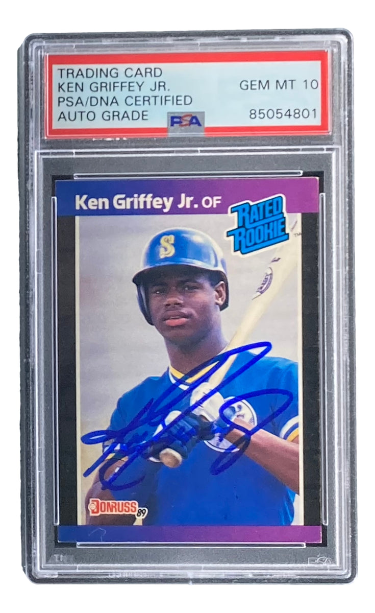 Ken Griffey Jr Signed Mariners 1989 Donruss #3 Rookie Card PSA/DNA Gem MT 10