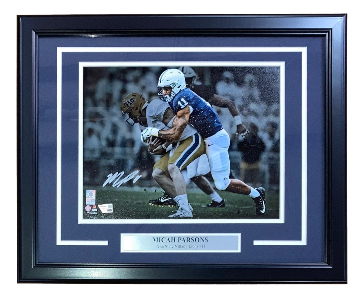 Micah Parsons Penn State Nittany Lions Framed 15 x 17 Stitched Stars Collage