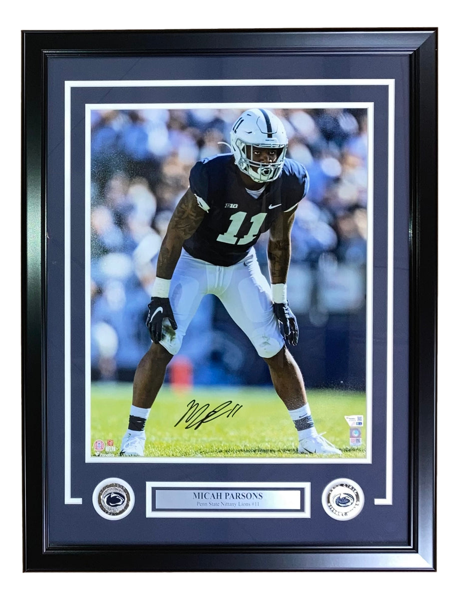 Micah Parsons Signed Framed 11x14 Penn State Nittany Lions Photo Fanatics