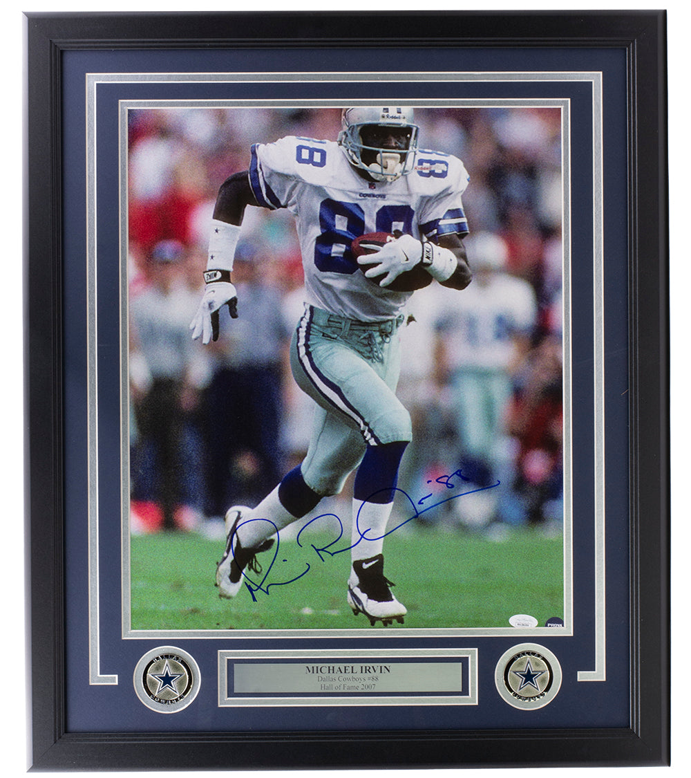 Michael Irvin #88 Dallas Cowboys Impact Jersey Framed NFL Photo