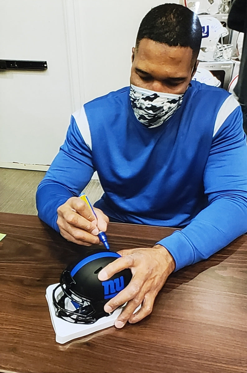 Michael Strahan Signed New York Giants Authentic TB Speed Helmet HOF BAS –  Denver Autographs