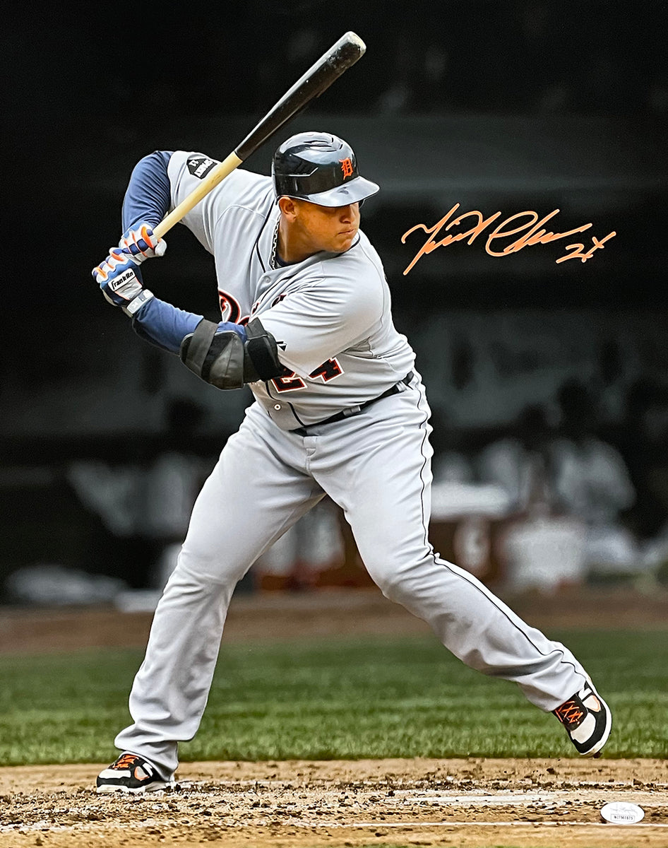 Miguel Cabrera Detroit Tigers Autographed 16x20 Post Bat HM Photo - (J —  Ultimate Autographs