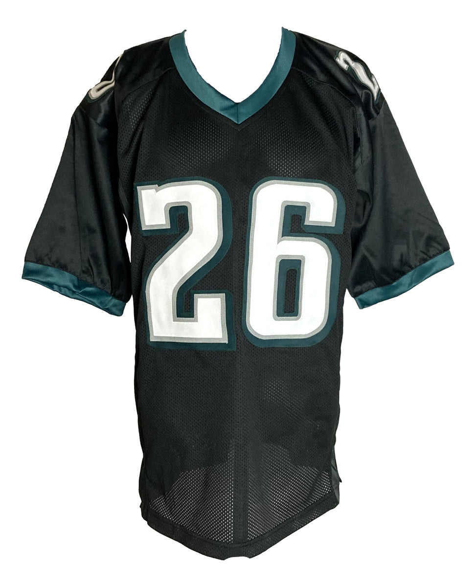 MILES SANDERS PHILADELPHIA EAGLES SIGNED CUSTOM BLACK JERSEY JSA WITNESS  COA